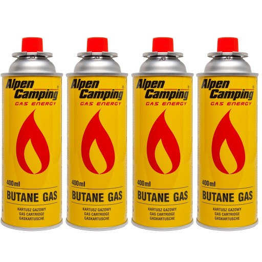 Kartusze gazowe Alpen Camping gaz x4 do kuchenki