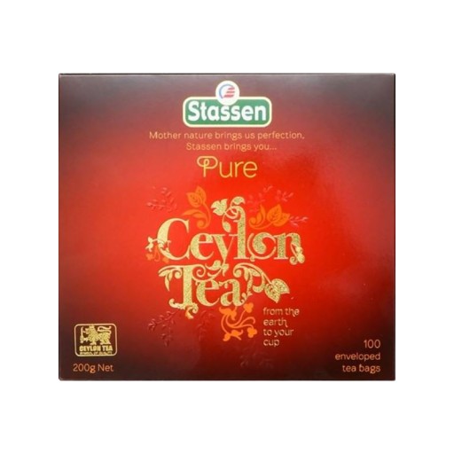 HERBATA STASSEN CZARNA CEJLOŃSKA PURE CEYLON TEA - 100 TOREBEK