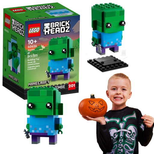 LEGO FIGURKA ZOMBIE Z MINECRAFT KULTOWA GRA IDEALNY PREZENT BRICKHEADZ HIT