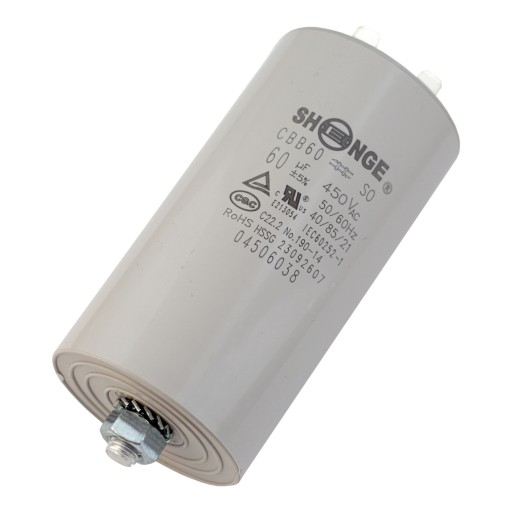 Kondensator rozruchowy 60uF 450V CBB60 konektory SHENGE