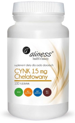 ALINESS Cynk chelatowany 15 mg x 100 tabletek Vege