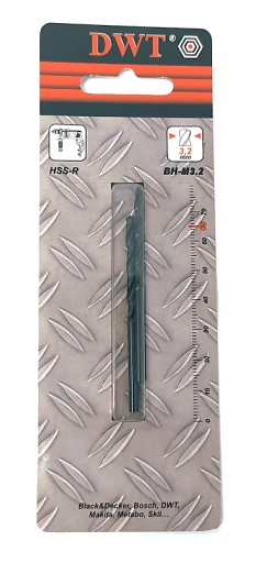 BH-M3.2 Wiertło do metalu fi 3.2 x 65 x 36 mm 2szt