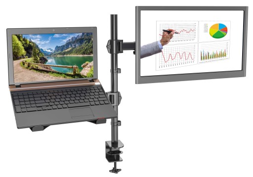 Uchwyt do monitora i laptopa Biurkowy Regulowany