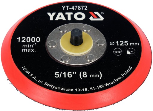 YATO TALERZ POLERSKI 125MM Z RZEPEM 5/16 YT-47872