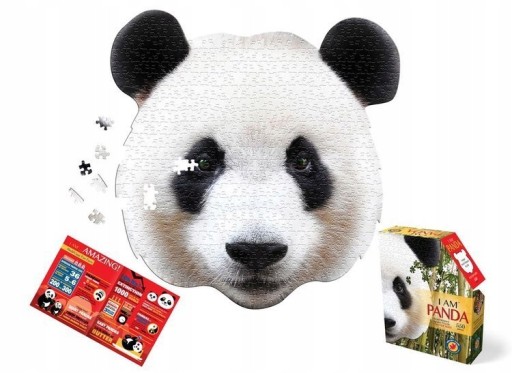 PREZENT DLA DZIEWCZYNKI 10 LAT PANDA PUZZLE KONTUROWE, 550 el. MADD CAPP