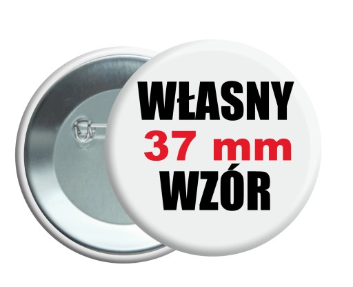 Przypinka buttony znaczek własny wzór 37mm
