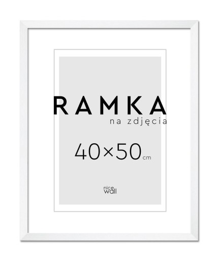 Ramka na zdjęcia 50x40 cm Rama 40x50 cm Biała