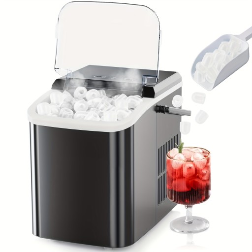 Ice Maker, Countertop Ice Maker with Handle for Kitchen, 9 Cubes