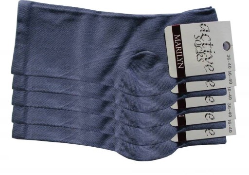 5 Par MARILYN Skarpety FORTE 58 Blue 36/40