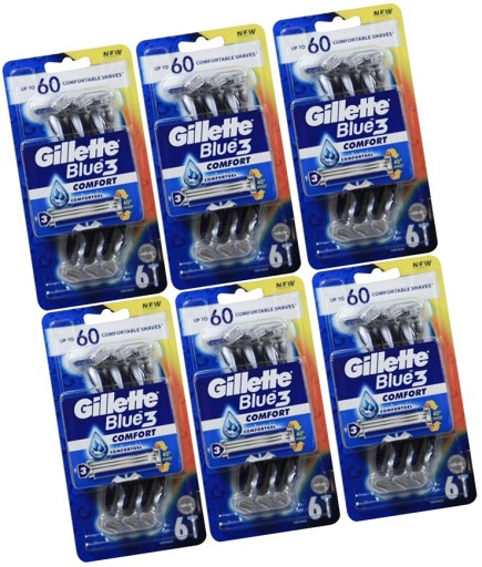 Gillette Blue 3 Maszynki jednorazowe 36 sztuk