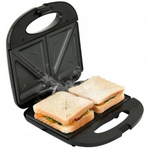 OPIEKACZ TOSTER GRILL DO KANAPEK TOSTÓW SANDWICH - MOCNA WYDAJNOŚĆ 750W
