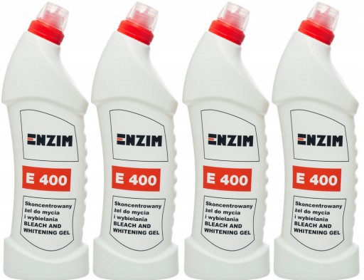 Enzim Żel do WC E400 Wybielanie Zestaw 4x0,75L