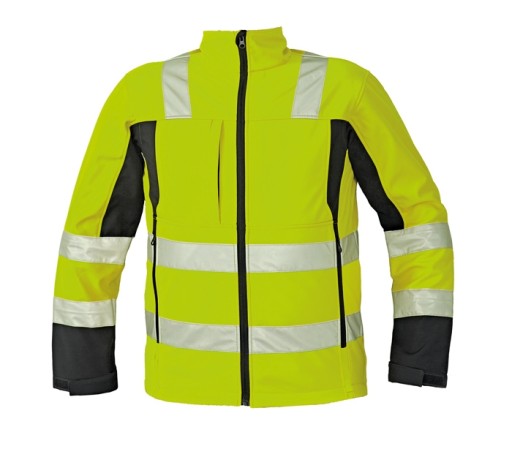 SOFTSHELL ODBLASKOWY CERVA MALTON ŻÓŁTY ROZM. S
