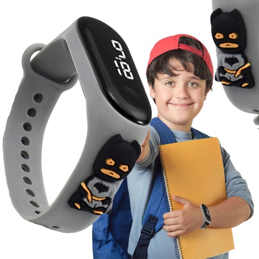 ZEGAREK DLA DZIECI LED SMARTWATCH OPASKA BATMAN