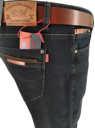 SPODNIE MĘSKIE JEANS GRANAT BM081 W42 107-110 CM