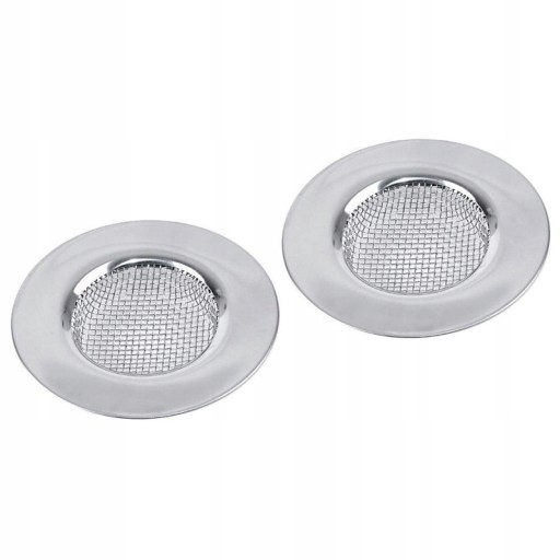 SITKO DO ZLEWU filtr odpływu stal zlewozmywaka kuchni umywalki 7,5 cm 2 szt