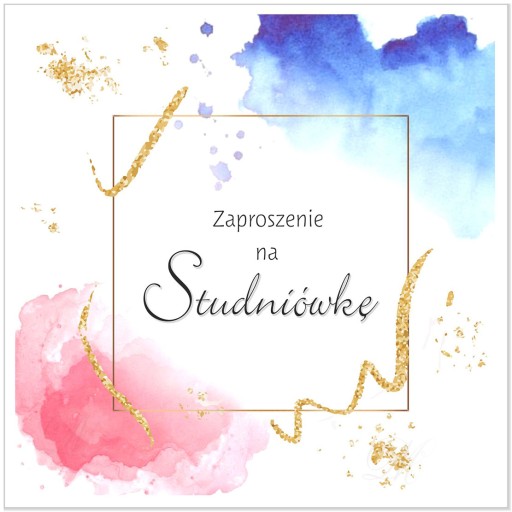 Zaproszenia studniówka bal na studniówkę studniówkowe wypełnienia ZPST40