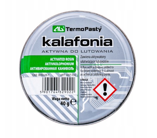 [1szt] Kalafonia do lutowania AGT-034 40G puszka AG Termopasty