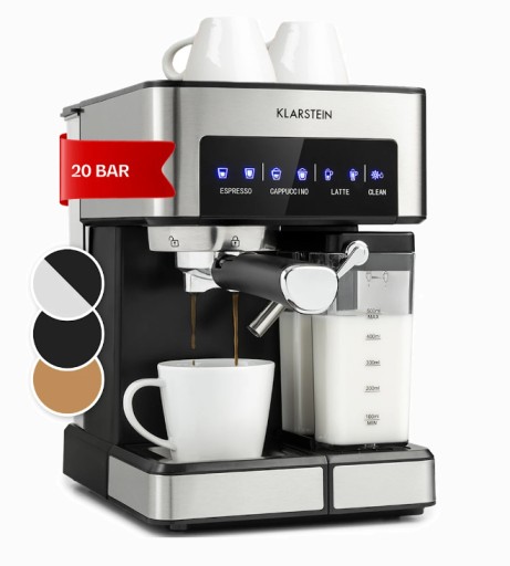 Kolbowy ekspres ciśnieniowy Klarstein Arabica Comfort 1350 W srebrny/szary