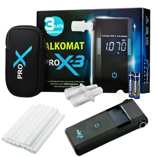 Alkomat AlcoFind PRO X-3 + Ustniki i Kalibracja