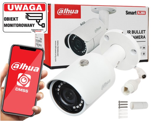 MONITORING DOMU KAMERA IP DH-IPC-HFW1431S-0280B-S4 KAMERA IP 4MPX DAHUA 30M