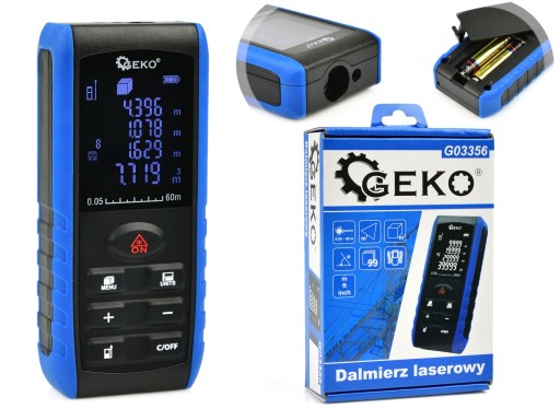 Dalmierz laserowy 60 m LCD HD