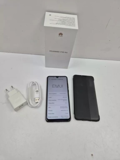 TELEFON HUAWEI P30 LITE ŁADOWARKA ETUI PUDEŁKO