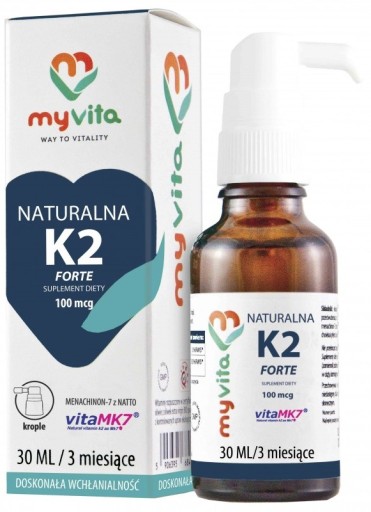 MYVITA NATURALNA WITAMINA K2 MK7 Z NATTO 30 ML
