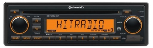 Continental CD7426U-OR Radio samochodowe Truck TIR 24V - CD AUX MP3 USB