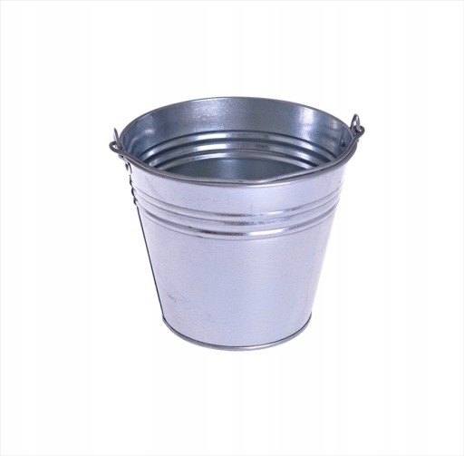 WIADRO METALOWE OCYNKOWANE 7L z dnem prostym