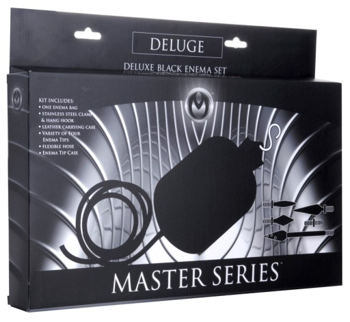 DELUGE - DELUXE BLACK ENEMA SET INTYMNY DUPEK