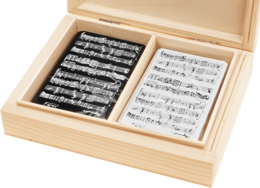 KARTY DO GRY PIATNIK IMPRESIONIST MOZART W DREWNIANYM PUDEŁKU