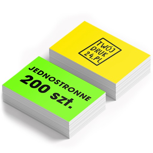WIZYTÓWKI jednostronne 200 sztuk papier kreda 350g