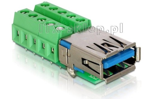 Adapter terminal USB 3.0 raster 3,81 mm