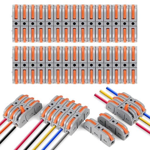 SZYBKOZŁĄCZKI ZŁĄCZKI PRZELOTOWE LINKA DRUT 0.08-4 mm² ZESTAW 30 SZTUK