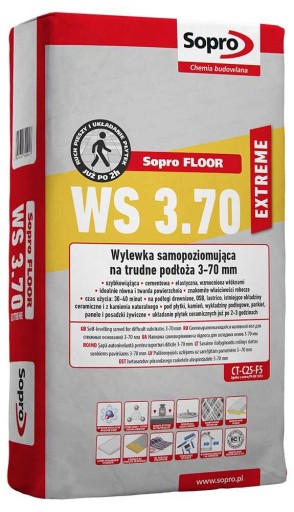 SOPRO WS 3.70 EXTREME WYLEWKA SAMOPOZIOMUJĄCA 25KG