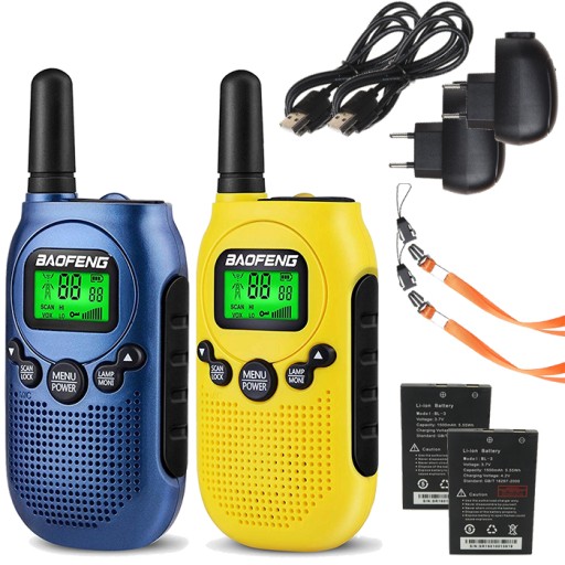 WALKIE TALKIE DLA DZIECI KRÓTKOFALÓWKA ŁOKI TOKI PMR LATARKA USB VOX