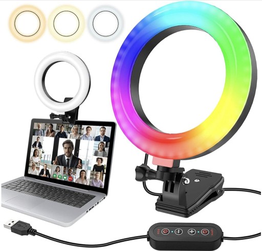 Lampa pierścieniowa RING LED do laptopa 12cm