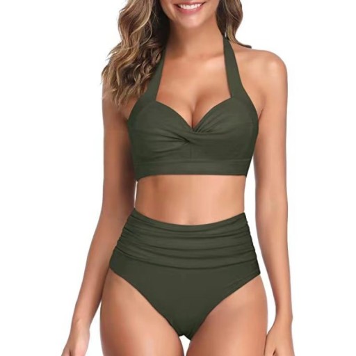BIKINI STRÓJ KĄPIELOWY WYSOKI PUSH UP RETRO