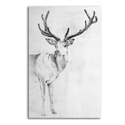 02508 Obraz na płótnie ABSTARKCYJNY JELEŃ 80x120cm