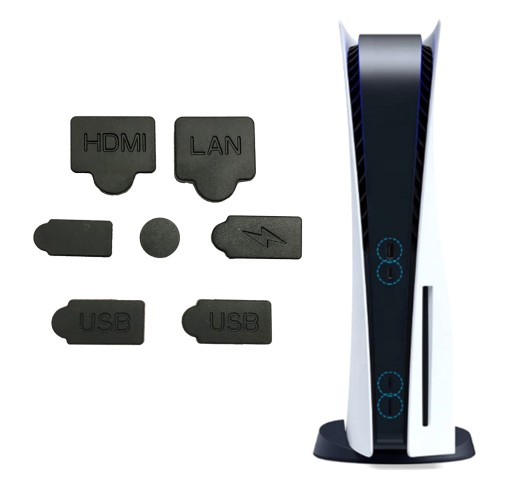 ZESTAW ZAŚLEPEK PRZECIWPYŁOWYCH DO PS5 x7 PSP30