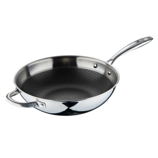 Patelnia Wok plaster miodu 28x8cm Profesjonalna do glębokiego tłuszczu