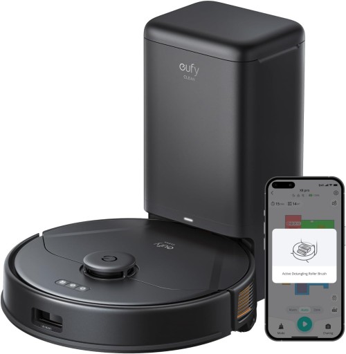 Robot sprzątający Eufy X8 Pro czarny idealny do podłóg i dywanów