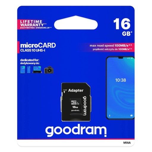 Karta pamięci micro SD HC UHS-I class 10