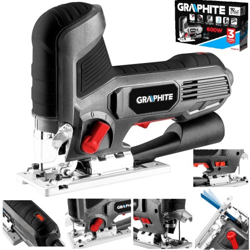 GRAPHITE Wyrzynarka 600W 800-3000 min , 0-45°