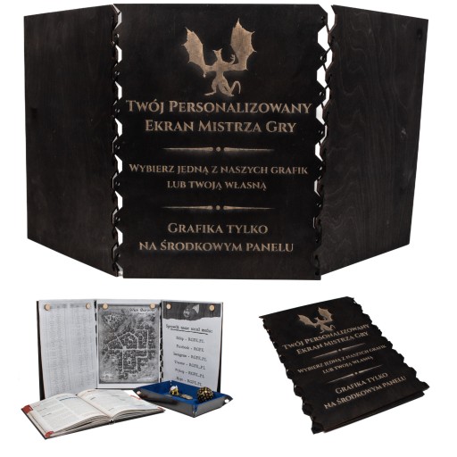 PERSONALIZOWANY EKRAN MISTRZA GRY 3 PANELE GRAWER