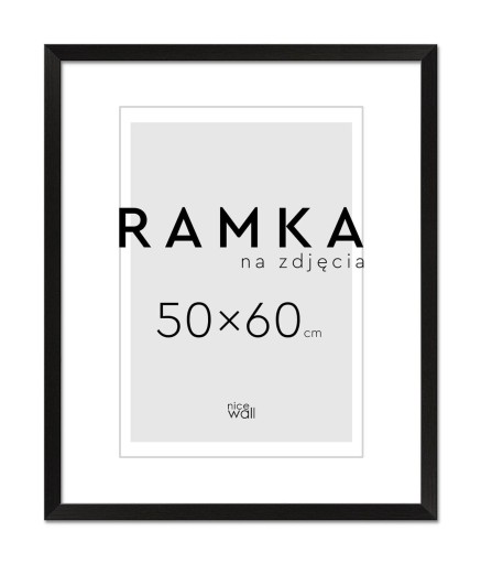 Ramka na zdjęcia 50x60 cm 60x50 cm Czarna