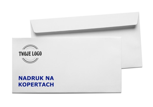 Koperty DL z nadrukiem logo