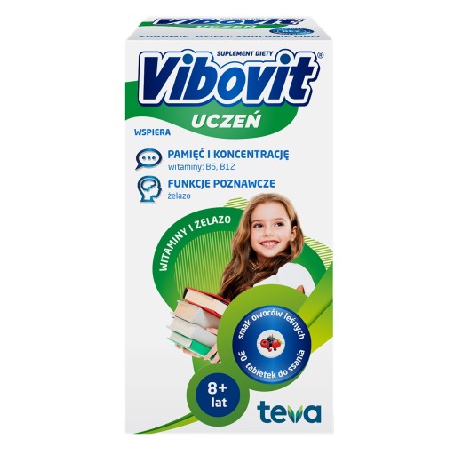 VIBOVIT UCZEŃ Witaminy+Żelazo - 30 tabletek