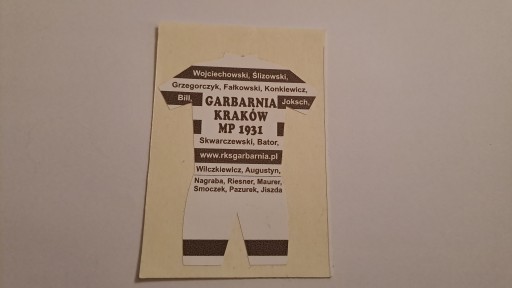 GARBARNIA KRAKÓW - NAKLEJKA